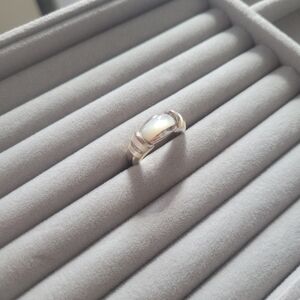 Sterling Silver 925 W Natural White Stones(Moon Stone)J66